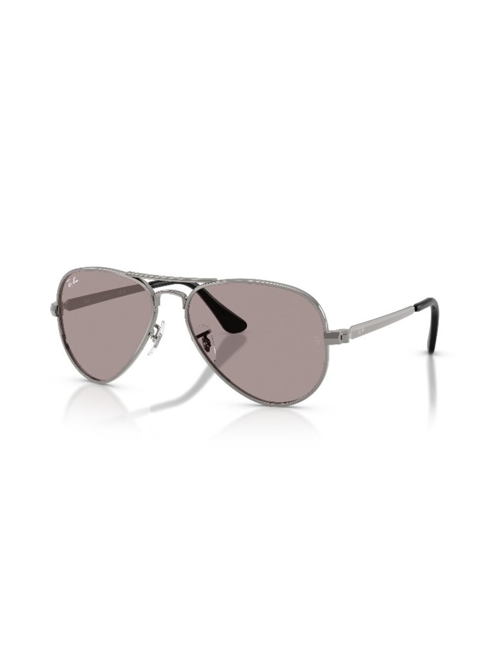 New Ray-Ban Unisex Sunglasses Grey Purple Lens Metal Frame Ray Ban RB3925 MAX 53